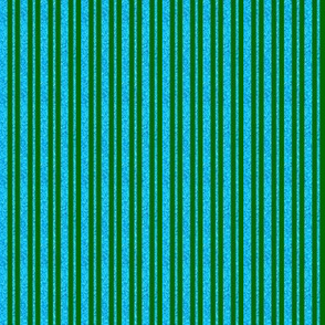 CSMC42 - Mini Dew-on-the-Grass Green and Summer Sky Blue Speckled  Stripes
