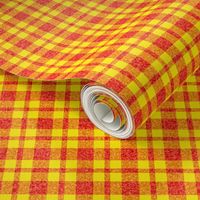 CSMC43 - SM - Speckled  Orange and Yellow Tartan Plaid