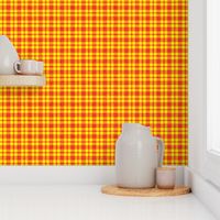 CSMC43 - SM - Speckled  Orange and Yellow Tartan Plaid