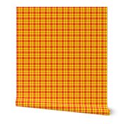 CSMC43 - SM - Speckled  Orange and Yellow Tartan Plaid