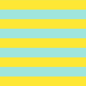 yellow and pastel teal stripes 2in :: halloween