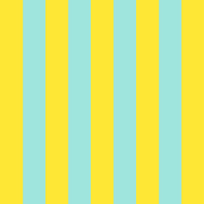 yellow and pastel teal stripes 2in :: halloween vertical