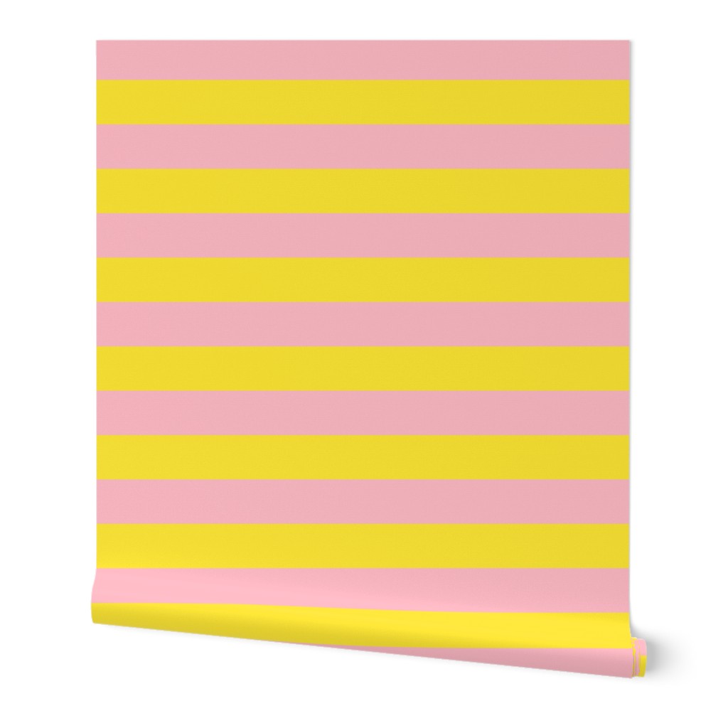 yellow and pastel pink stripes 2in :: halloween