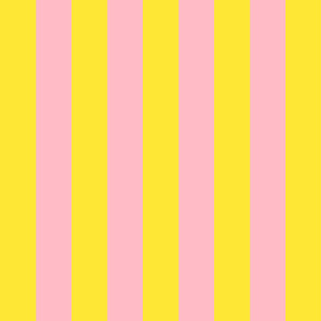 yellow and pastel pink stripes 2in :: halloween vertical