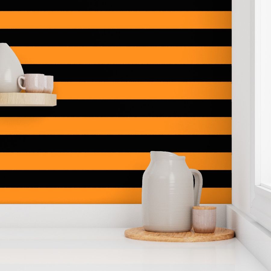 orange and black stripes 2in :: halloween