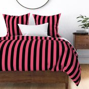 pink and black stripes 2in :: halloween vertical