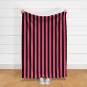 pink and black stripes 2in :: halloween vertical