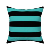 teal and black stripes 2in :: halloween