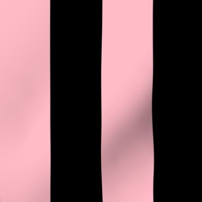 pastel pink and black stripes 2in :: halloween vertical