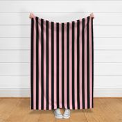 pastel pink and black stripes 2in :: halloween vertical