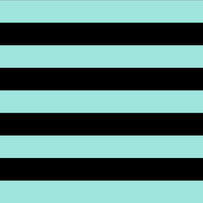 pastel teal and black stripes 2in :: halloween