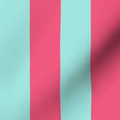 pastel teal and hot pink stripes 2in :: halloween vertical