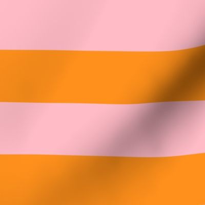 orange and pastel pink stripes 2in :: halloween