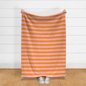 orange and pastel pink stripes 2in :: halloween