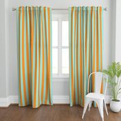 orange and pastel teal stripes 2in :: halloween vertical