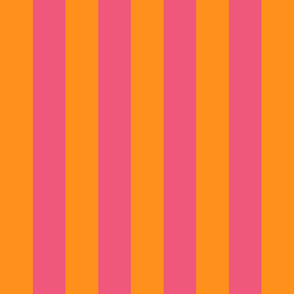 orange and pink stripes 2in :: halloween vertical