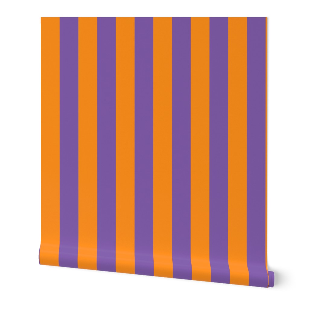 orange and purple stripes 2in :: halloween vertical