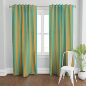 orange and teal stripes 2in :: halloween vertical