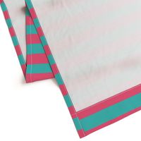 teal and hot pink stripes 2in :: halloween