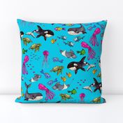 Medium - Ocean Pals - Pinker Creatures on Blue