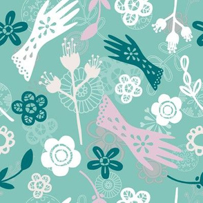 Gloves & Flowers Mint