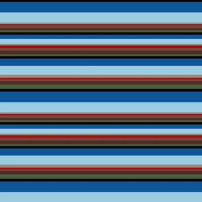 blue cowboys stripe tea towel