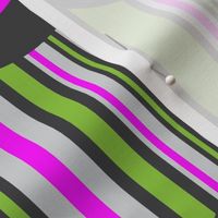 Wonky Circles on Wonky Stripes Green with Purple