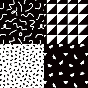 Black + White Postmodern Cheater Quilt