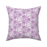 Hand-Drawn Symmetric Purple Floral