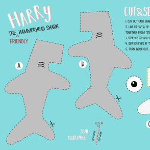 Cut & Sew: Harry the Friendly Hammerhead Shark