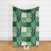 Green Tropical Chinoiserie Cheater Quilt