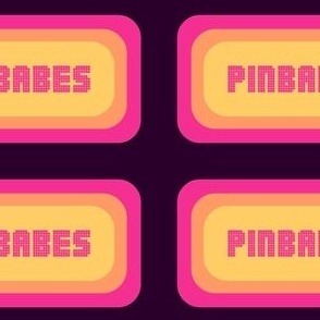 Pinbabes Pinball Team Club Pink DMD Sticker Patch