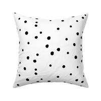 Dalmatian Polka Dots - Black on White