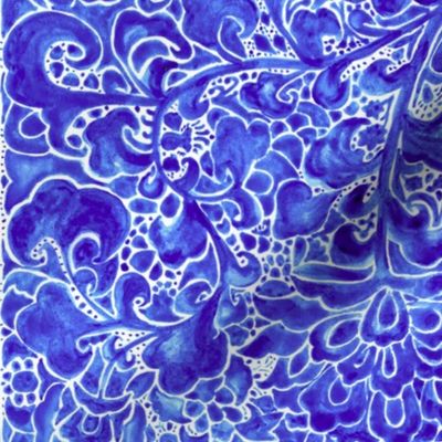 Blue Chinoiserie Cheater Quilt