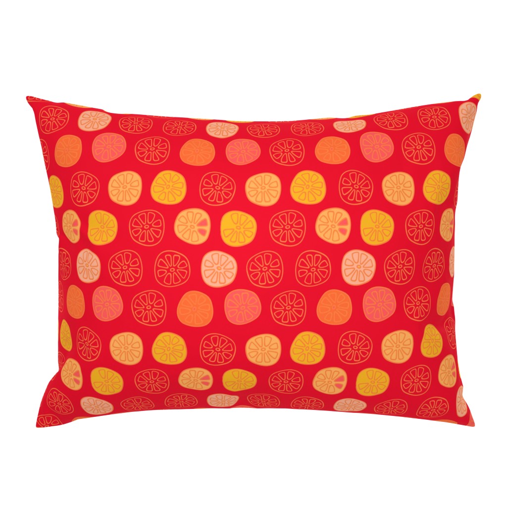 orange slice citrus fruit pattern abstract