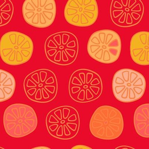 orange slice citrus fruit pattern abstract