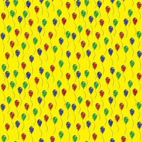 Doodle Bassets Balloons (Yellow)