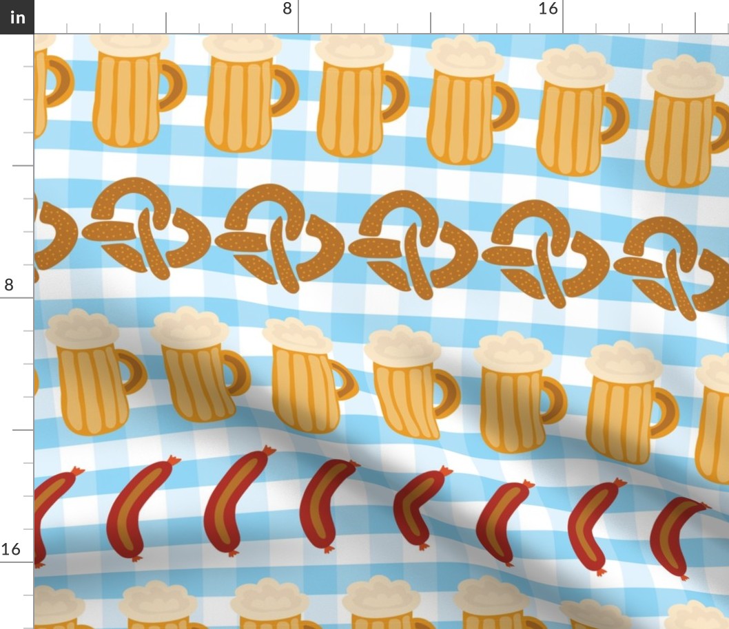 Beer, pretzels, and sausages for the Oktoberfest! 