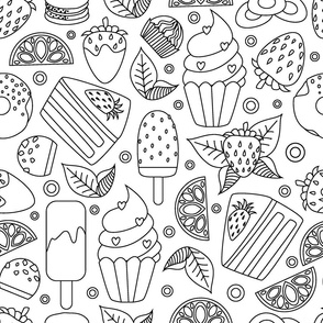 coloring book food frenzy lake 