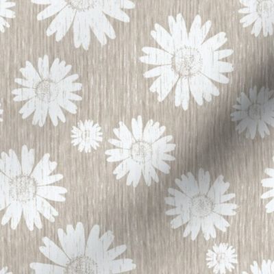 French Linen Daisy - Antique White