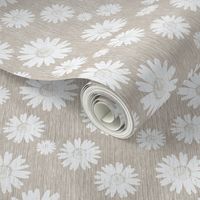 French Linen Daisy - Antique White