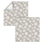 French Linen Daisy - Antique White