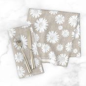 French Linen Daisy - Antique White