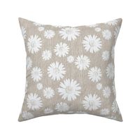 French Linen Daisy - Antique White