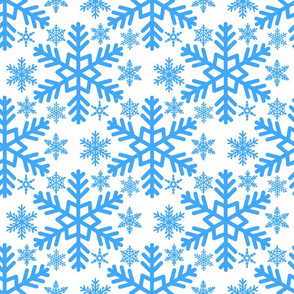 Snowflake Merry Christmas and Happy New Year winter holiday background