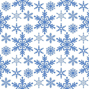 Snowflake Merry Christmas and Happy New Year winter holiday background