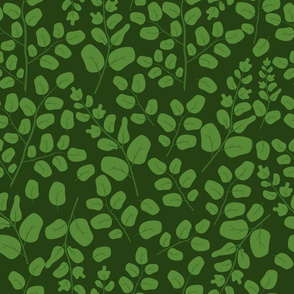 Green leaves pattern