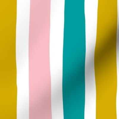 Rainbow beams abstract vertical stripes trend colorful modern minimal design pink blue yellow Jumbo