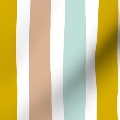 Rainbow beams abstract vertical stripes trend colorful modern minimal design gender neutral gray mint mustard yellow boys JUMBO