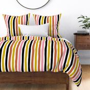 Rainbow beams abstract vertical stripes trend colorful modern minimal design girls autumn pink copper ochre Jumbo